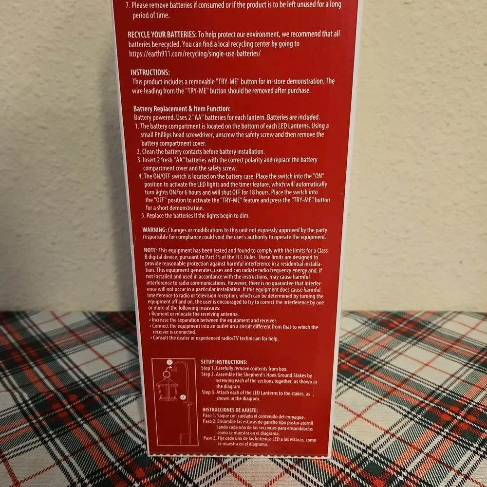 Holiday Time LED Illumination Cardinal Lantern Pathway Markers Set